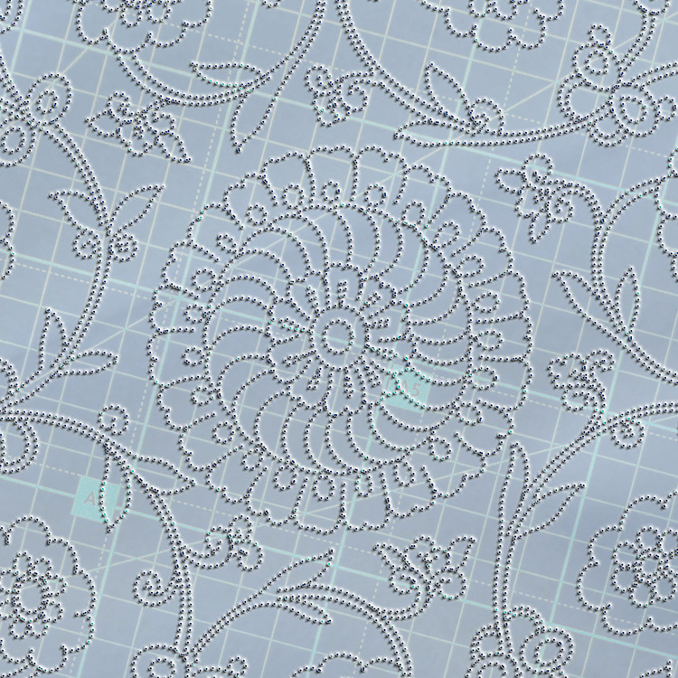 Perforated Stencil Set 3-Piece - Iznik 1570 Ivy Pench Composition Tile Pattern