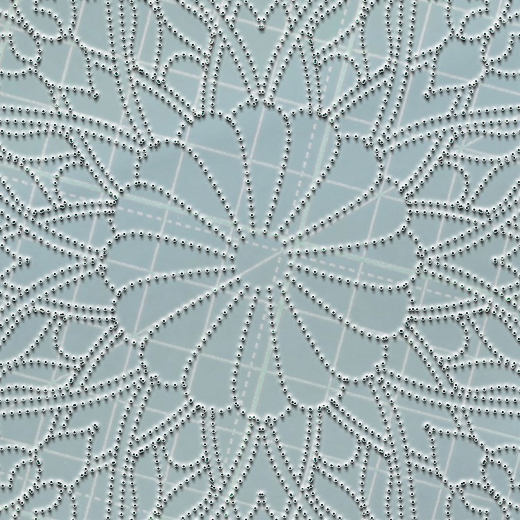 Perforated Stencil 30 cm. - 8 Rumi Tile Plate Pattern