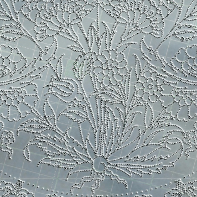 Perforated Stencil 30 cm. - Classic Iznik Pomegranate and Thorn Tile Plate Pattern
