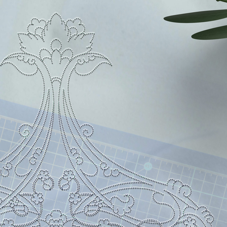 Perforated Stencil 25 x 30 cm. - Rumi Tile Pattern with Illumination Decoration Şemse Motif