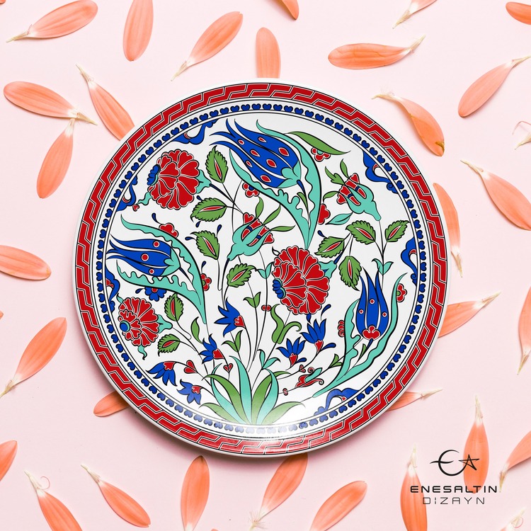 Perforated Stencil - Tulip Rose Botanical Motif Tile Pattern