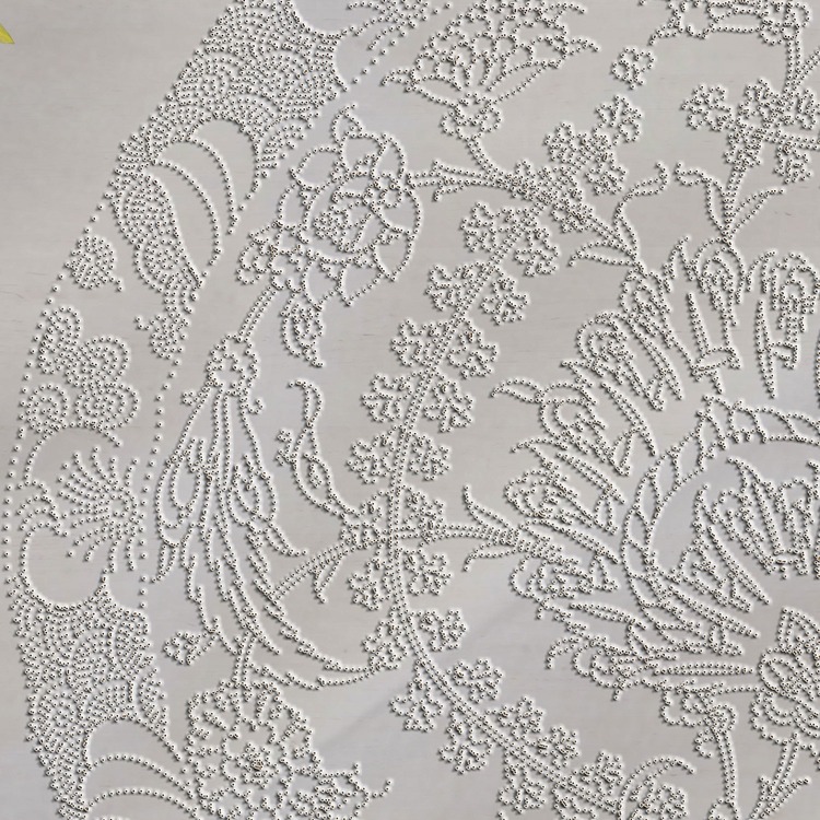 Perforated Stencil 30 cm. - Classic Iznik 1545 Symmetrical Hyacinth Hatayi Tile Plate Pattern