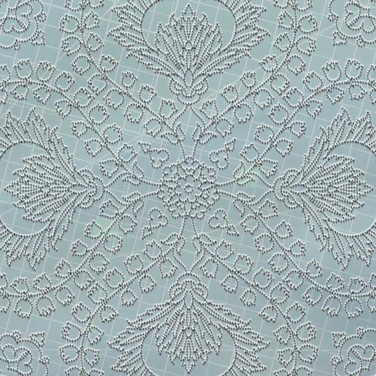 Perforated Stencil 30 cm. - Classic Iznik 1622 Thorn Hyacinth 4 Symmetrical Tile