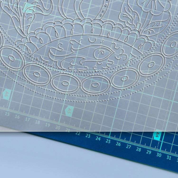 Perforated Stencil 25 cm. - Seljuk Period Bird and Fish Composition Tile Pattern