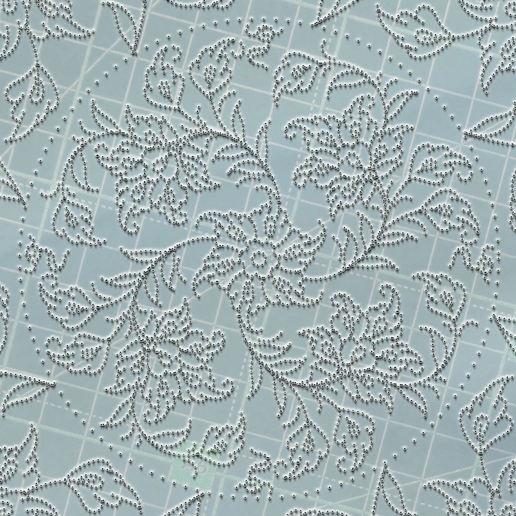 Hazır Şablon Desen 25 cm. - 8'li Lotus Çarkıfelek Çini Tabak Deseni