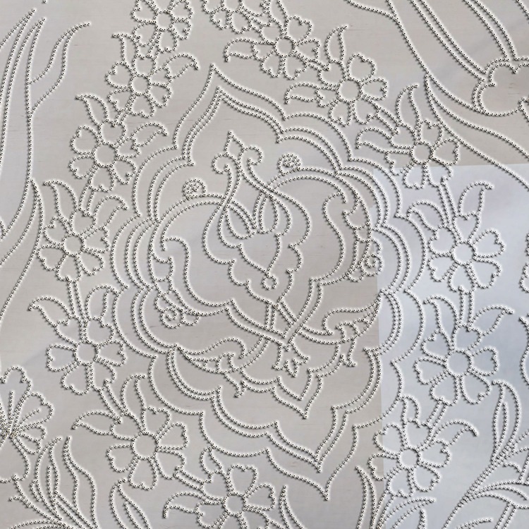 Hazır Şablon Desen 20 x 20 cm. - Rumi Madalyon Simetrik Motif Çini Karo Deseni