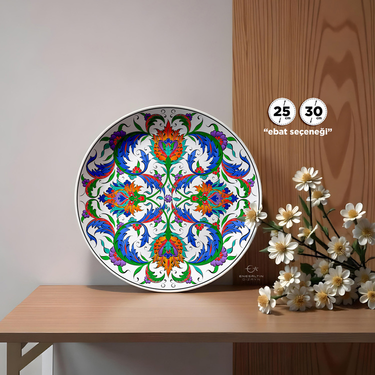Şablon Desen - Simetrik 4’lü Hatayi - Hançer YaprakÇini Tabak Deseni