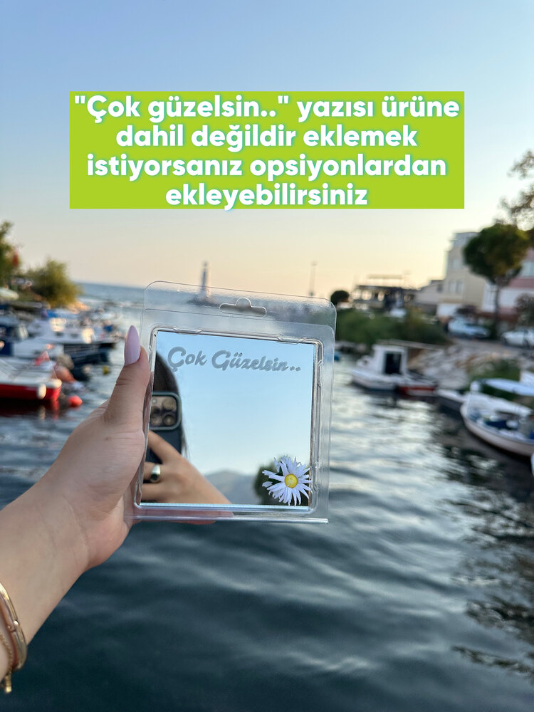 Kişiye Özel Tasarımlı Aynalı LoveWheels Papatya Buketi  11