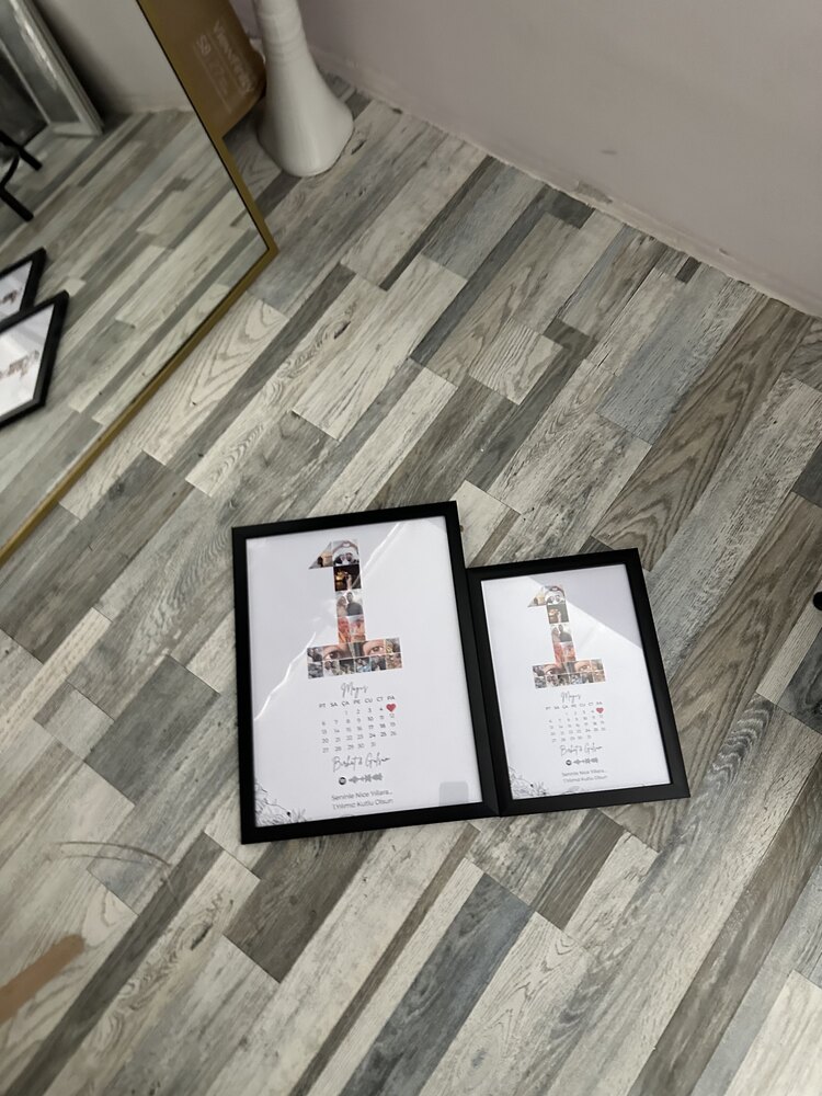 Kişiye Özel Tasarımlı 1. Yıl Çerçevesi (BÜYÜK BOY 30x40 A3)