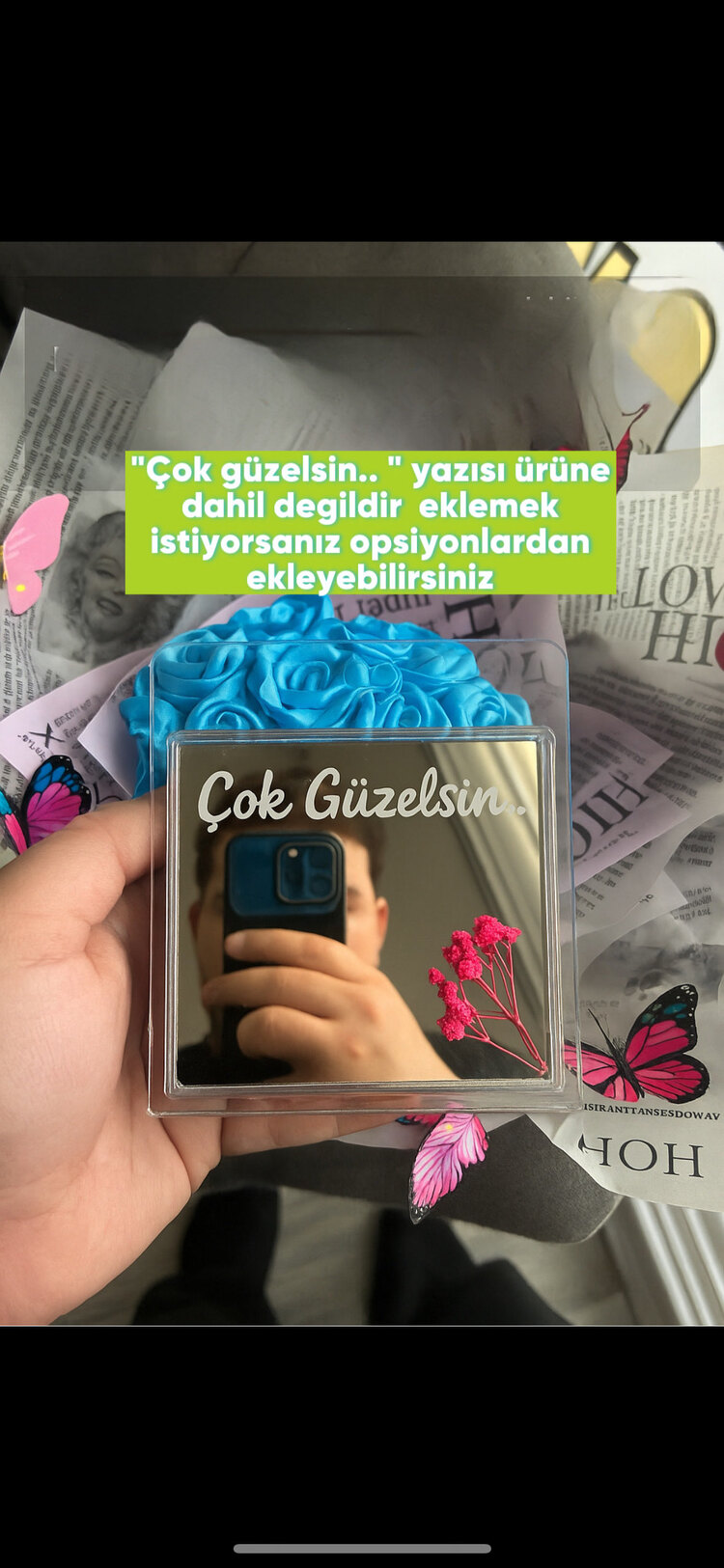 Kişiye Özel Tasarımlı Aynalı Hot Wheels Çiçek Buketi  09