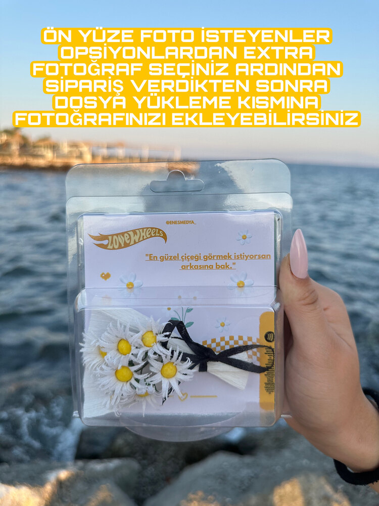 Kişiye Özel Tasarımlı Aynalı LoveWheels Papatya Buketi  11