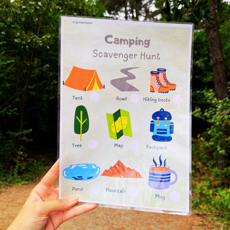 Nature, Camping, Insects Scavenger Hunt