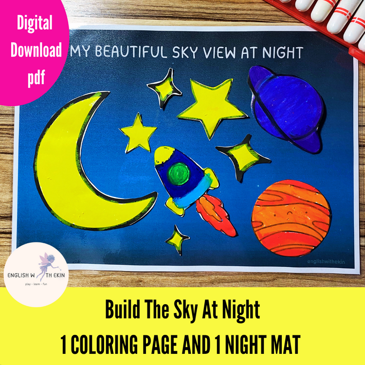 Build The Sky At Night - Cut & Paste Activity