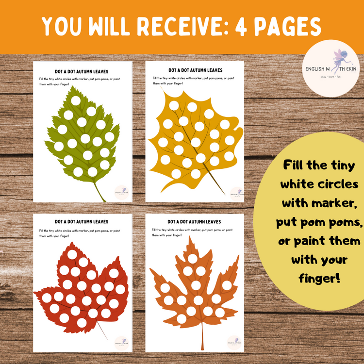 Autumn Leaves: Dot a Dot Activity