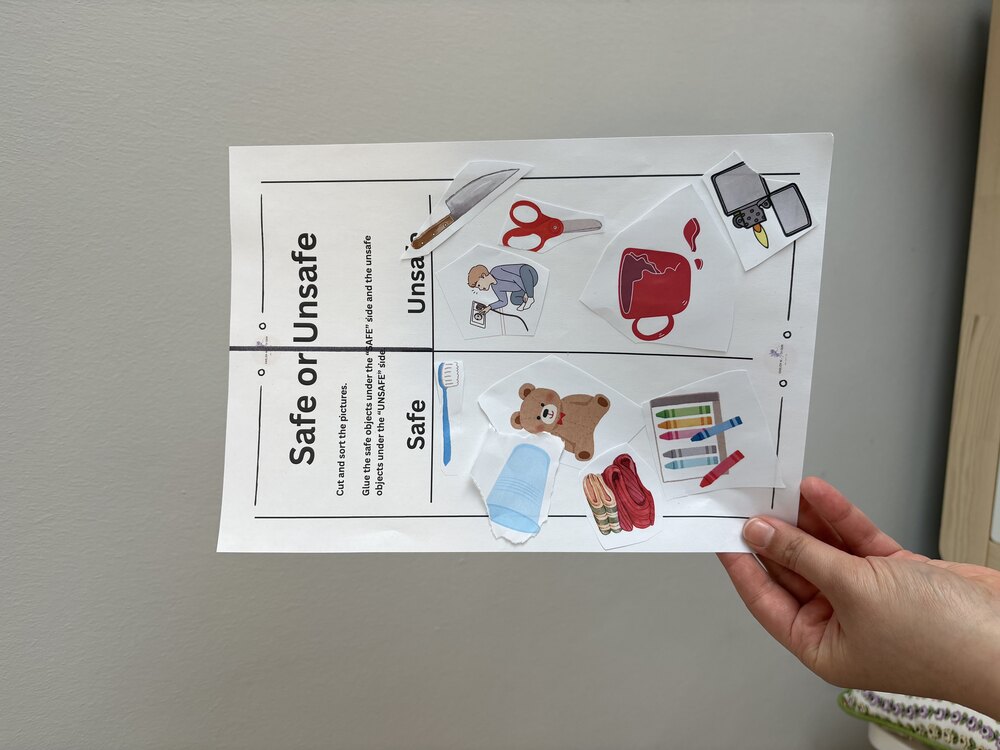  Safe or Unsafe Things - İngilizce Güvenli / Güvensiz Nesneler Aktivitesi