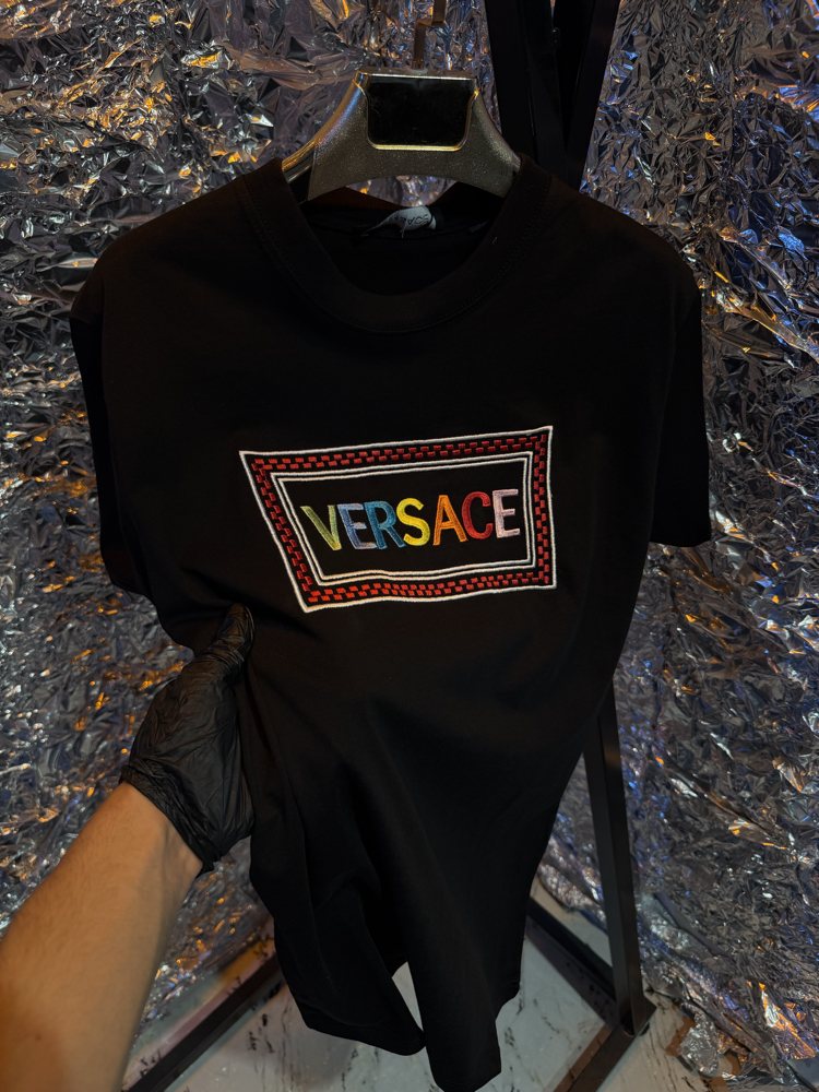 Versace nakış baskı gökkuşağı 2026 (ithal)