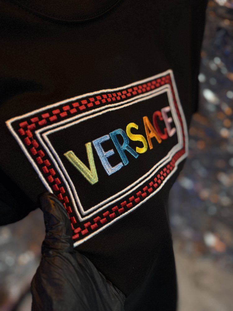 Versace nakış baskı gökkuşağı 2026 (ithal)