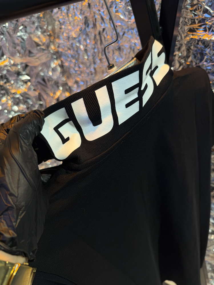 Guess yaka detaylı ultra premium siyah