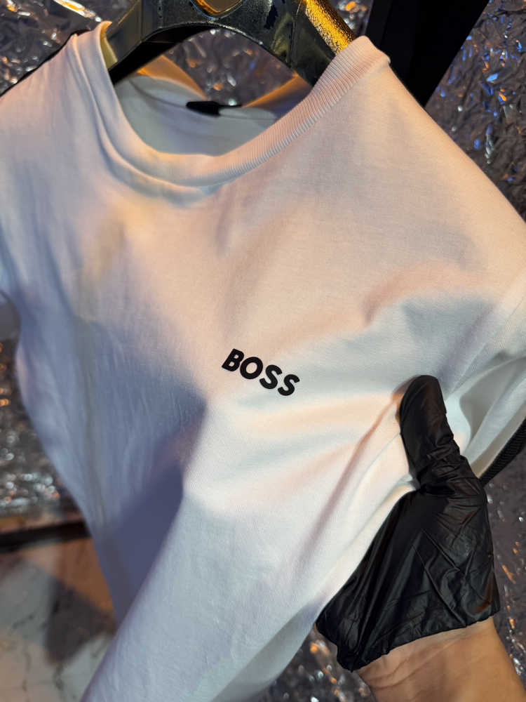 Boss kol detaylı premium beyaz (bayi modeli)