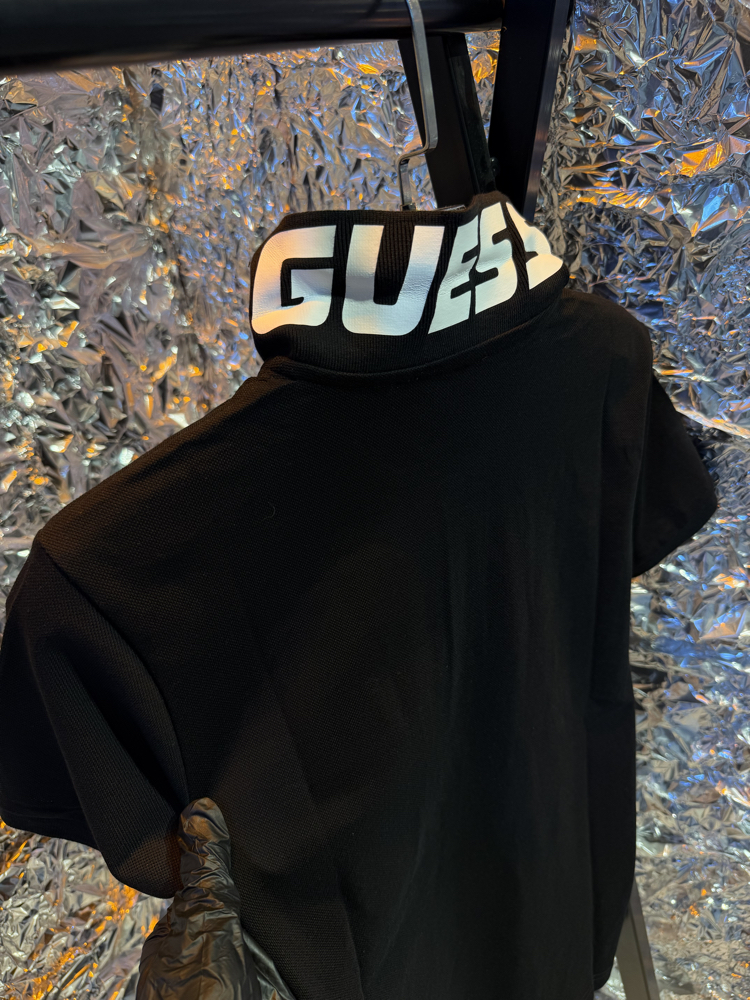 Guess yaka detaylı ultra premium siyah