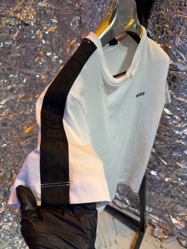 Boss kol detaylı premium beyaz (bayi modeli)