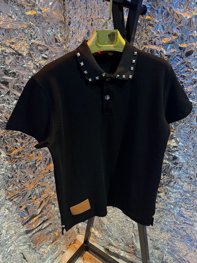 Valentino yaka taşlı ultra premium siyah