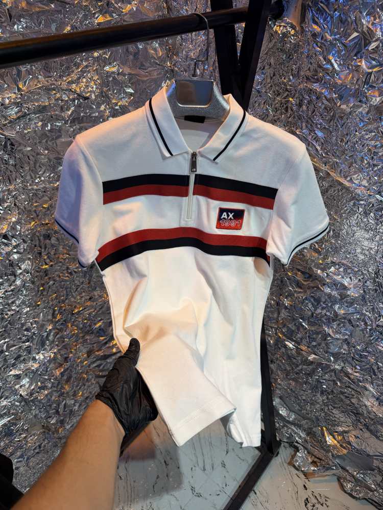 Armani polo yaka premium beyaz (bayi modeli)