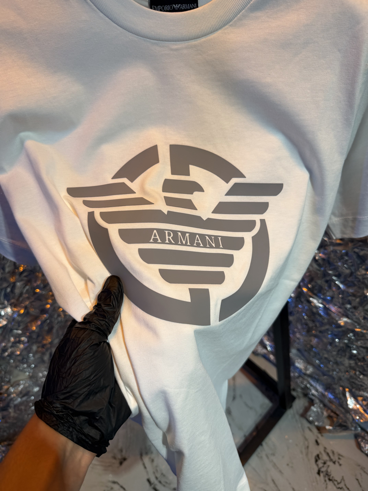 Armani new logo ultra premium 2026 beyaz