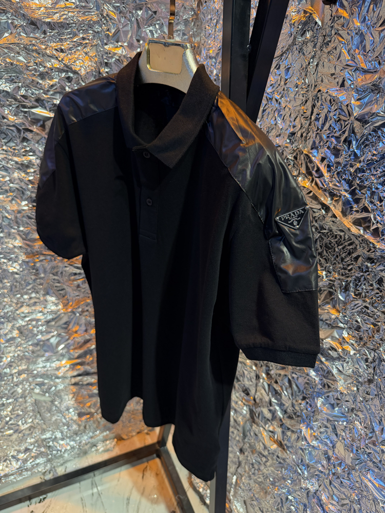 Prada kol plak logo siyah ultra premium