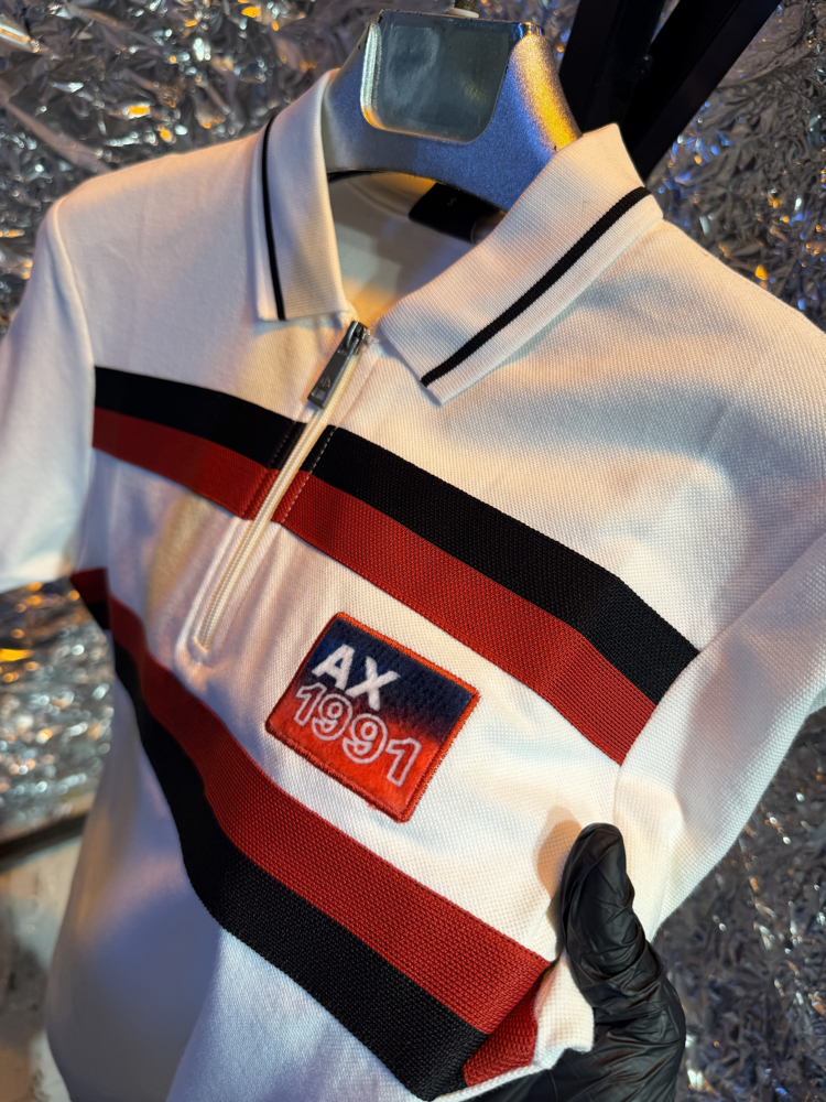 Armani polo yaka premium beyaz (bayi modeli)