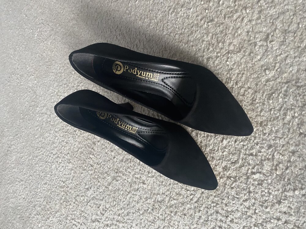 Kadın süet siyah Stiletto