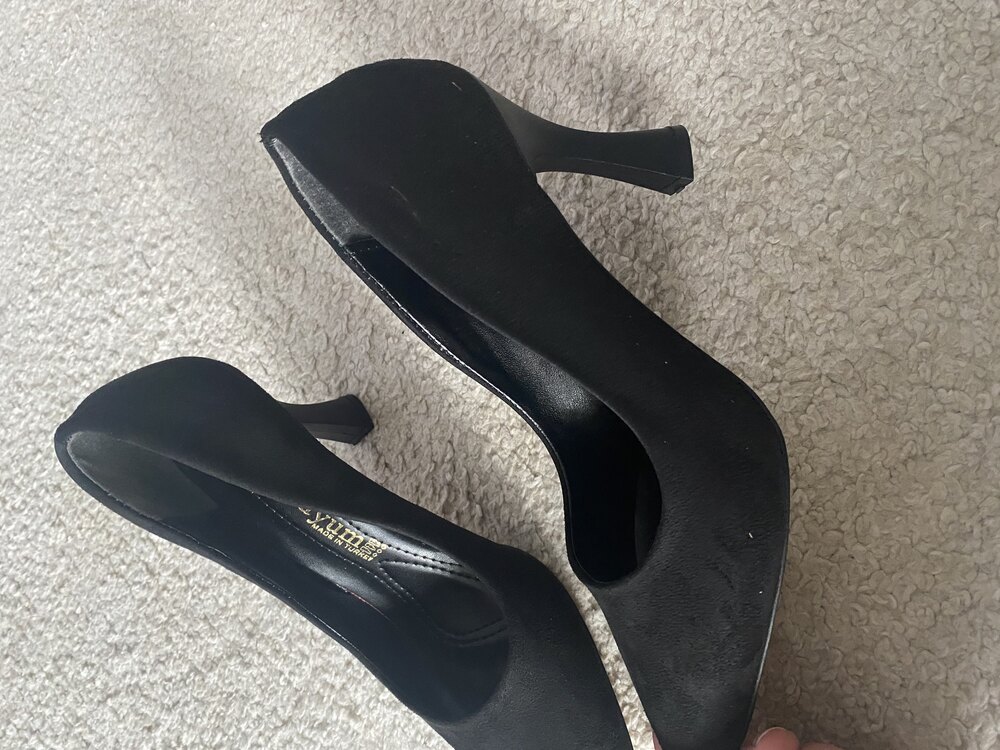Kadın süet siyah Stiletto