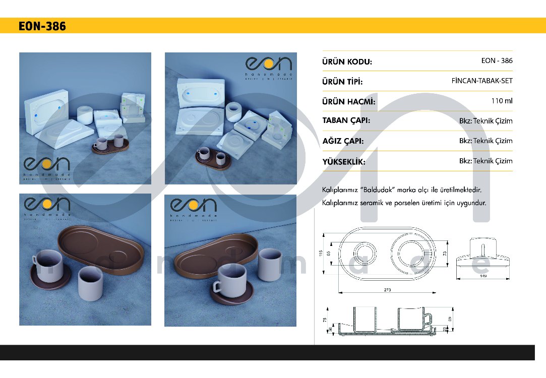 EON-386 (110 ml Fincan-Tabak Seti)