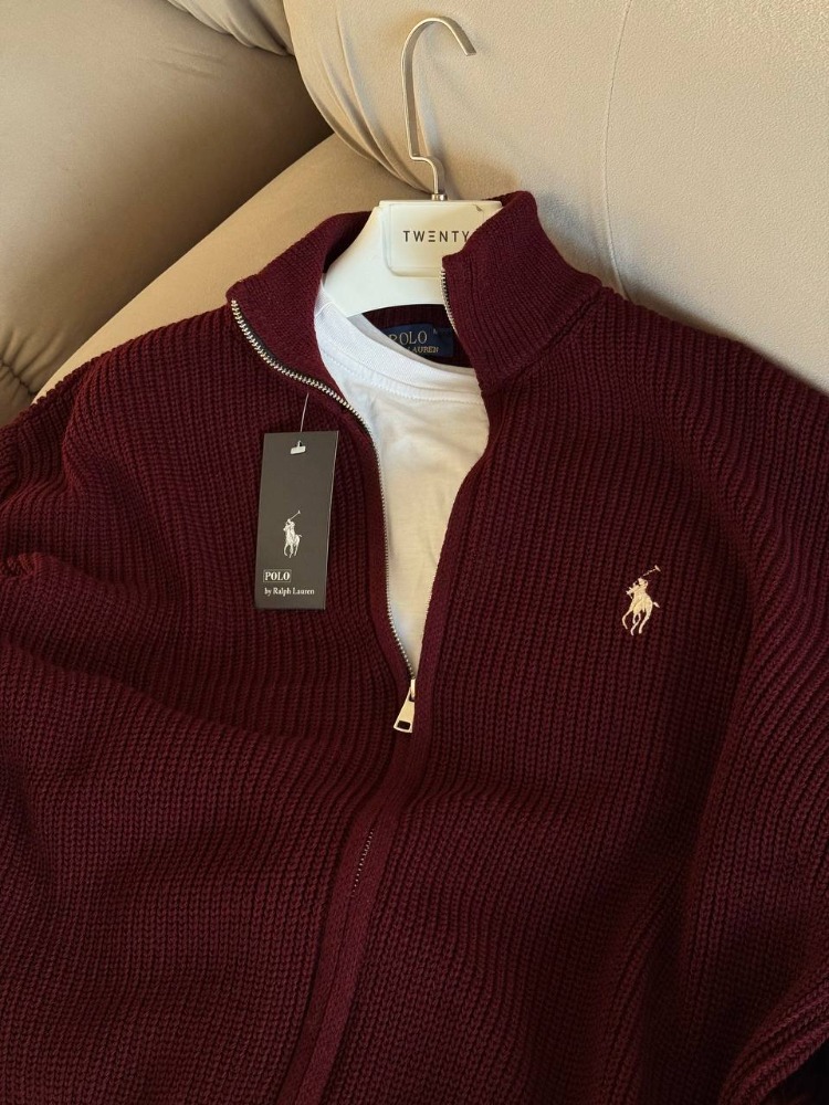 Ralph Lauren Tam Fermuar Triko Premium