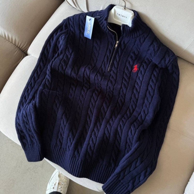 Ralph Lauren Yarım Fermuar Triko Premium