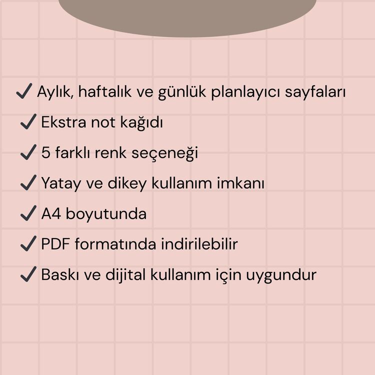Tarihsiz Planlayıcı Seti | PDF – Baskı ve Dijital Uyumlu