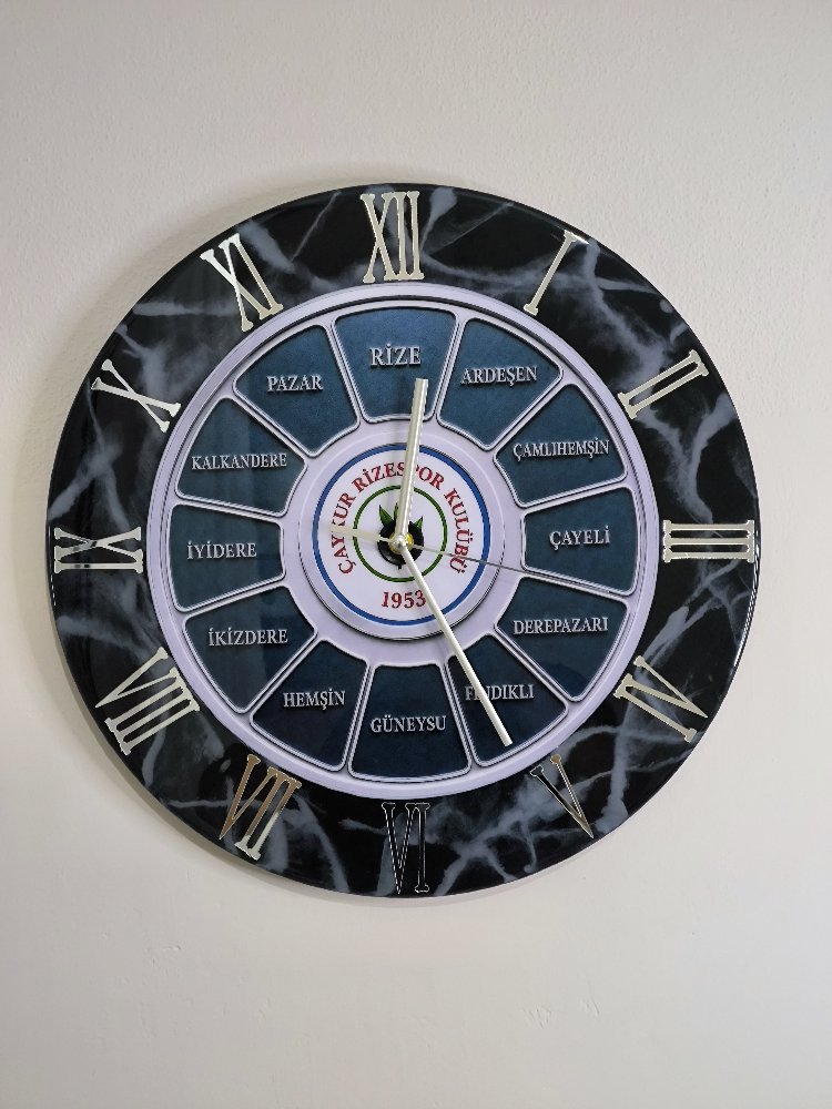 Kişiye Özel Epoksi Duvar Saati | 40 cm | El Yapımı | Fotoğraf, İsim ve Logolu Tasarım