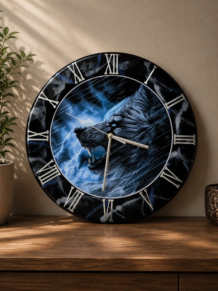 Kişiye Özel Epoksi Duvar Saati | 40 cm | El Yapımı | Fotoğraf, İsim ve Logolu Tasarım