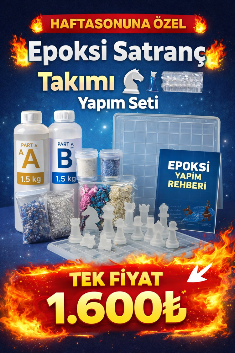 Epoksi Satranç Yapım Seti