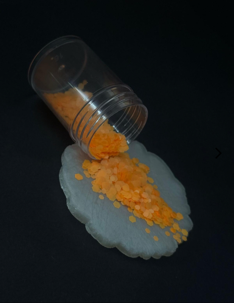 Epoksi Süsleme Glitter Neon Turuncu Renk 5 Gram