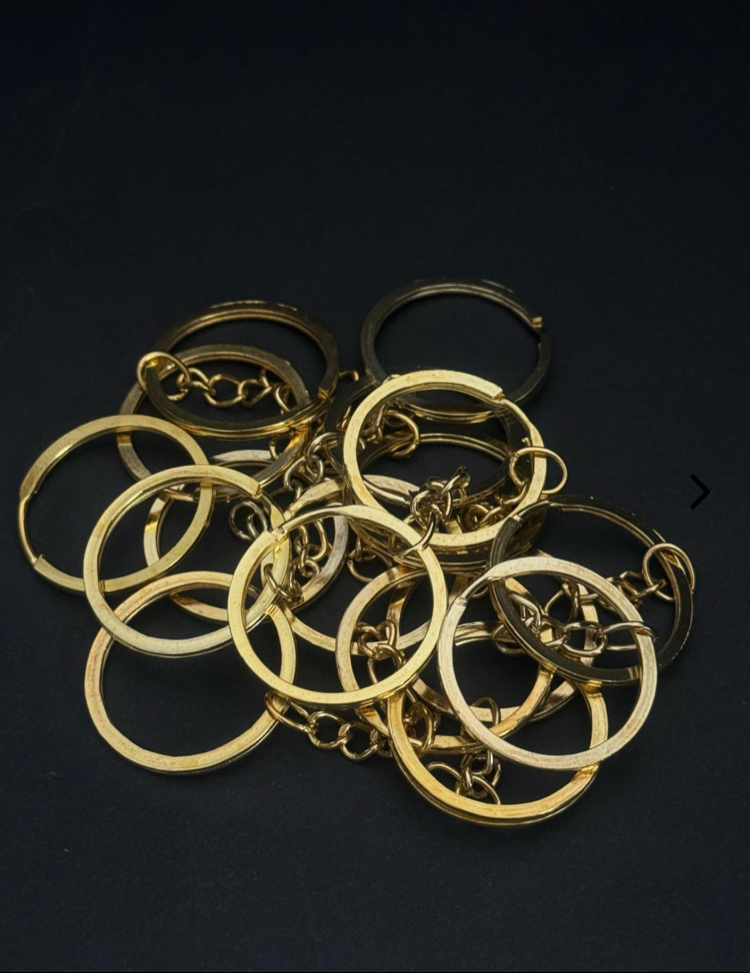 Epoksi Anahtarlık Halkası Gold 10 adet