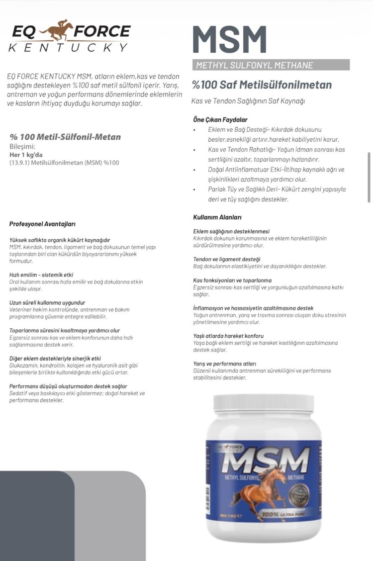 MSM %100 EQ FORCE KENTUCKY