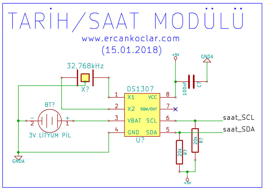 DS1307 Gerçek Zamanlı Saat Entegresi MikroC Kütüphanesi