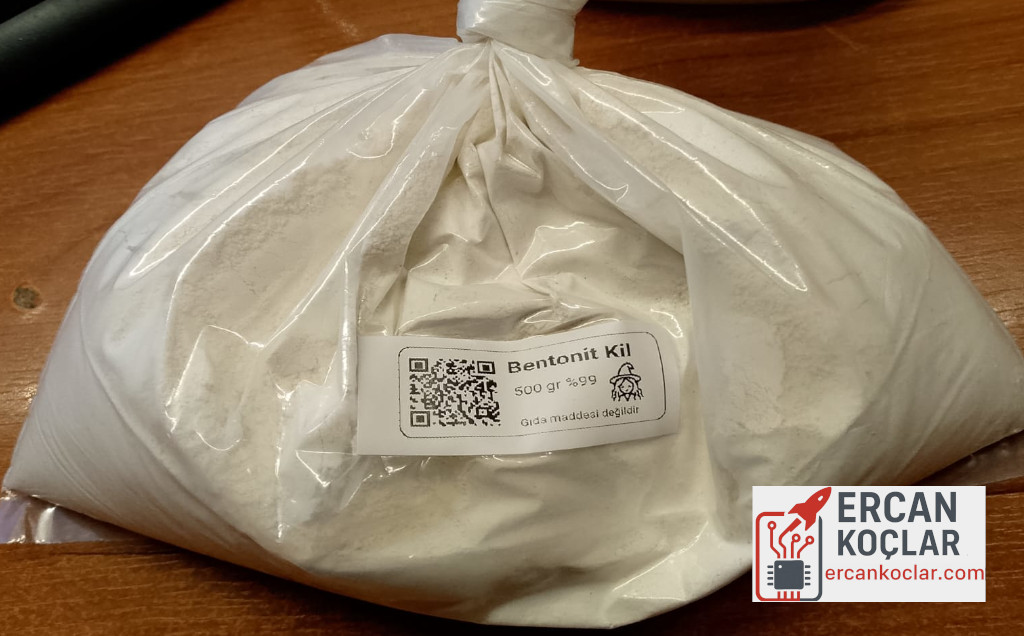 Saf Bentonit Kil %99 – 500g (Nozul ve Kalıp Uygulamaları İçin)