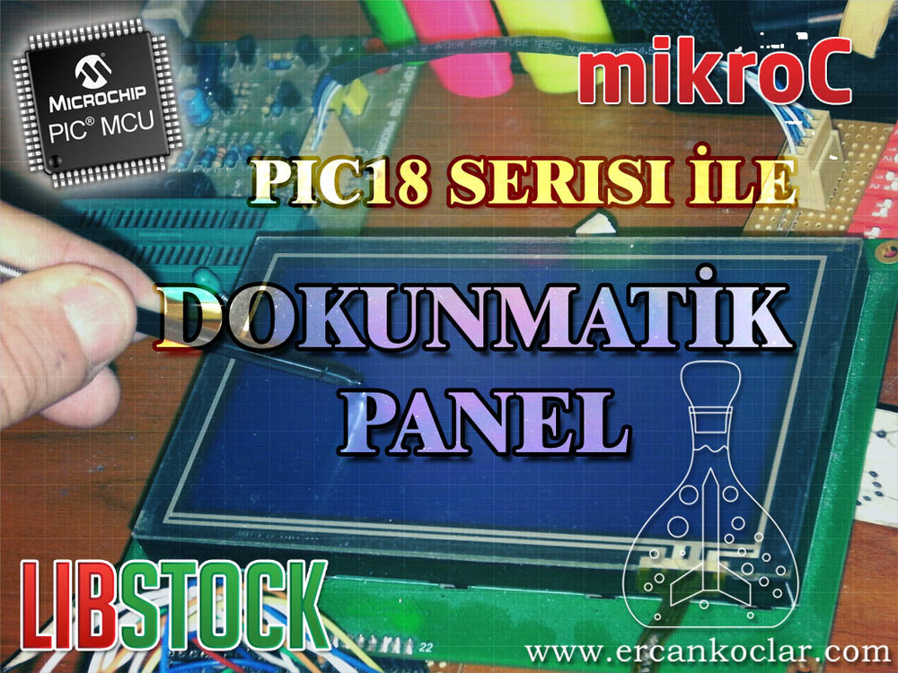 4 Telli rezistif Dokunmatik Panel Kütüphanesi