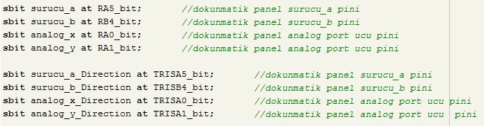 4 Telli rezistif Dokunmatik Panel Kütüphanesi