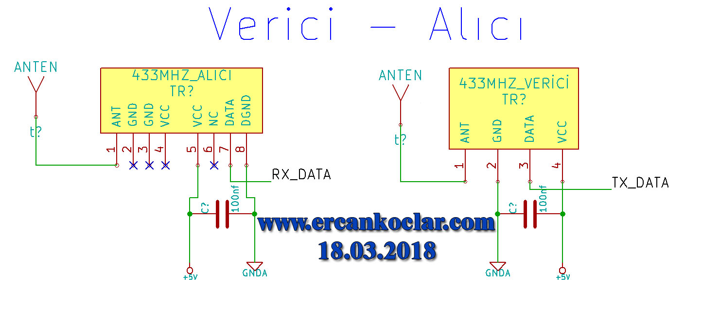 MikroC 433 MHz RF Alıcı-Verici Kütüphanesi