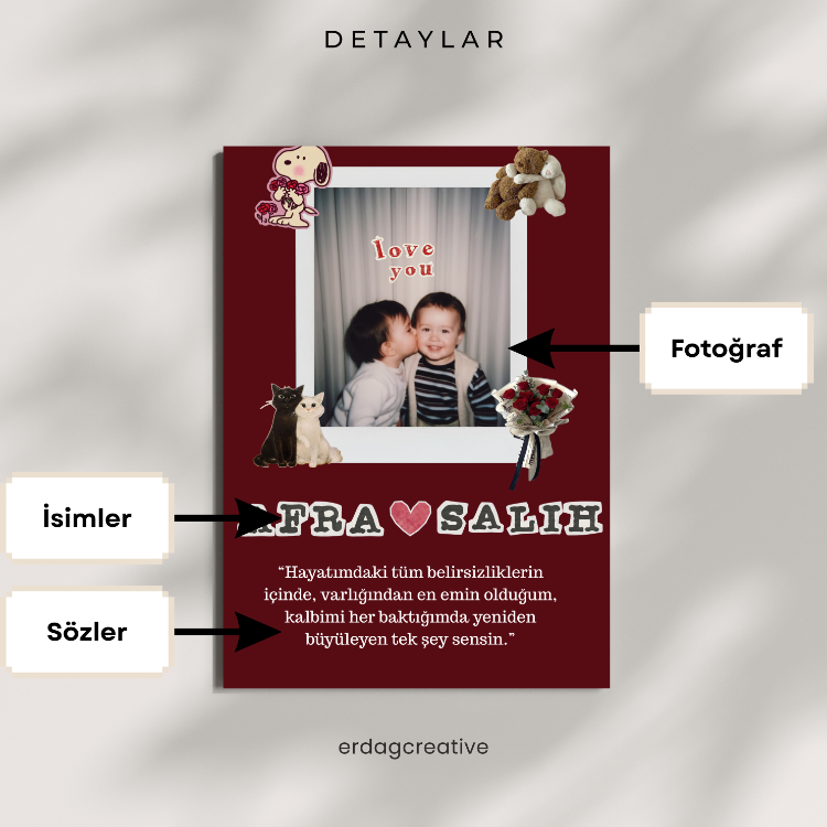 Red Love Poster(Çerçeveli)