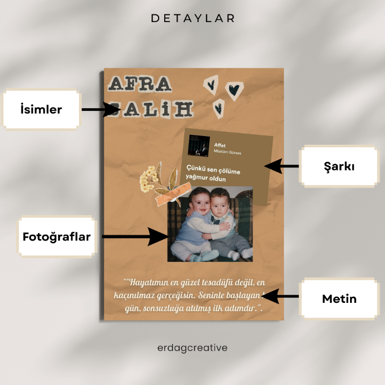 Vintage Kahverengi Poster(Çerçeveli)