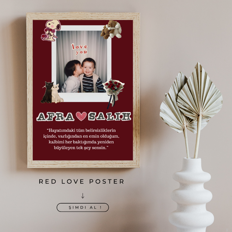 Red Love Poster(Çerçeveli)